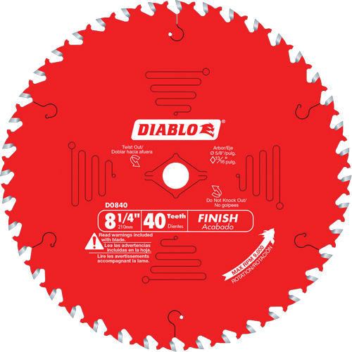 Lames de scie pour entrepreneur - Lames de scie finition, 8-1/4", 40 dents, Pour Bois Distribution Industrielle GC