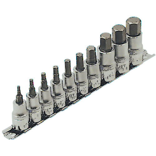Jeu de douilles SAE HSW3812-10, Hexagonale, Prise 1/2"/3/8", 10 mr Distribution Industrielle GC