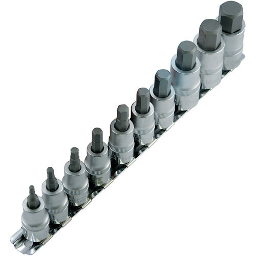 Jeu de douilles m&eacute;triques HSW3812-10M, Hexagonale, Prise 1/2"/3/8", 10 mr Distribution Industrielle GC