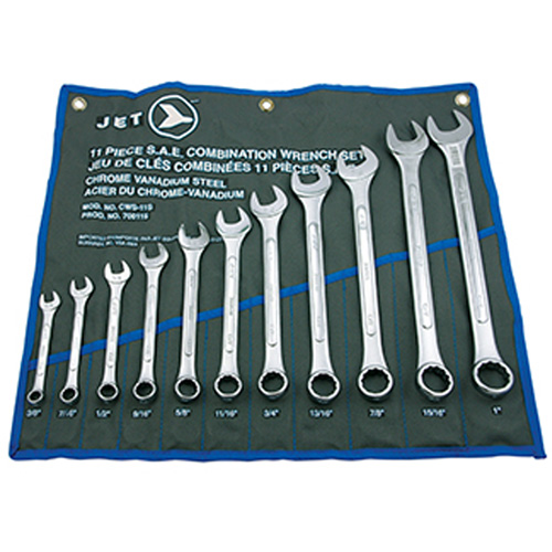 11-Piece SAE Raised Panel Combination Wrench Set, Combination, 11 Pieces, Imperial Distribution Industrielle GC