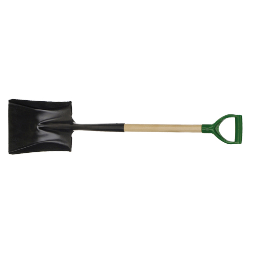 Square Point Shovel, Wood, Tempered Steel Blade, D-Grip Handle, 29" Long Distribution Industrielle GC
