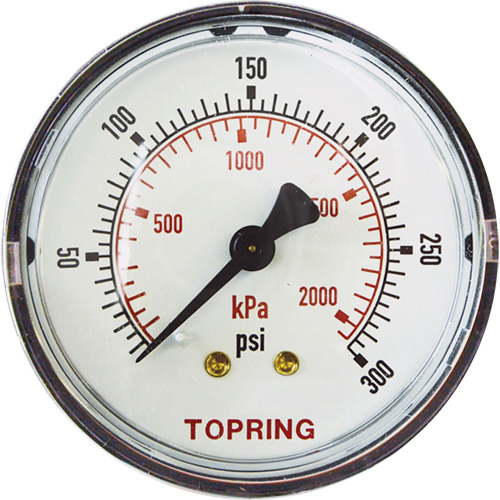 Manom&egrave;tre de rechange,  2", 0 - 175 psi, Fixation arri&egrave;re, Analogique Distribution Industrielle GC