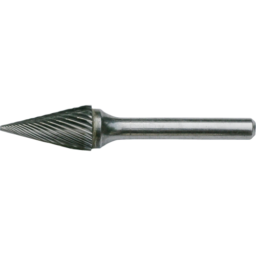 CLEVELAND Solid Carbide Burrs - Pointed Cone Shape, SM-42, 1/8" Dia., 1/8" Shank, 7/16" Depth of Cut Distribution Industrielle GC