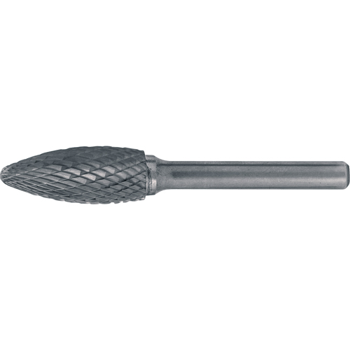 Fraises au carbure solide - Forme de flamme CLEVELAND, 1/2" dia., 1/4" Tige Distribution Industrielle GC