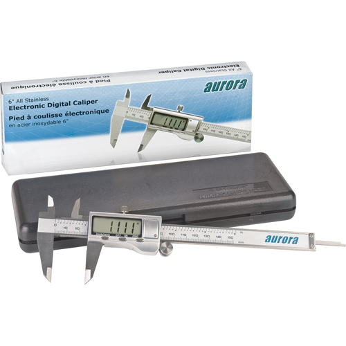 Electronic Digital Calipers, 0.001" (0.03 mm) Resolution, 0 - 6" (0 - 152 mm) Range Distribution Industrielle GC