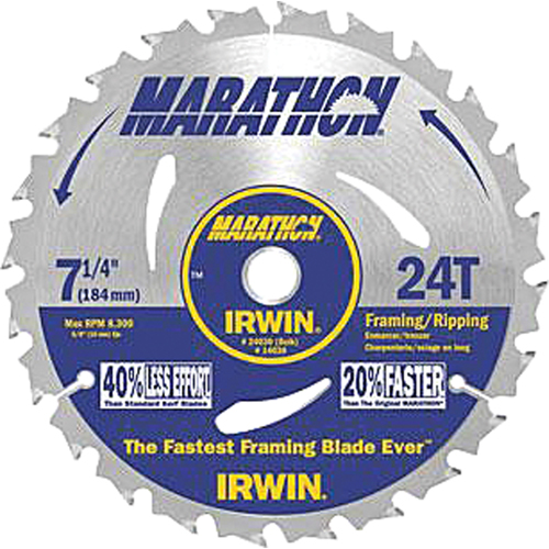 Lames de scie pour entrepreneur - Lames de scie Marathon, 7-1/4", 24 dents Distribution Industrielle GC