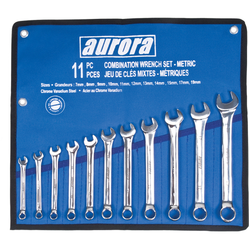 Wrench Set, Combination, 11 Pieces, Metric Distribution Industrielle GC