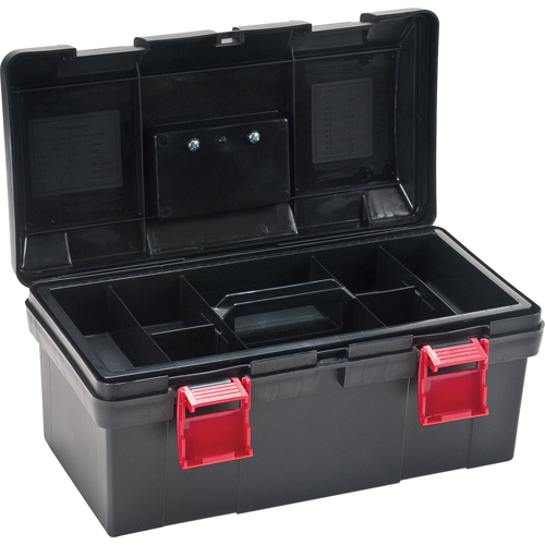 Coffre &agrave; outils robuste, 17-1/2" la x 9-1/2" p x 8" h, Noir Distribution Industrielle GC
