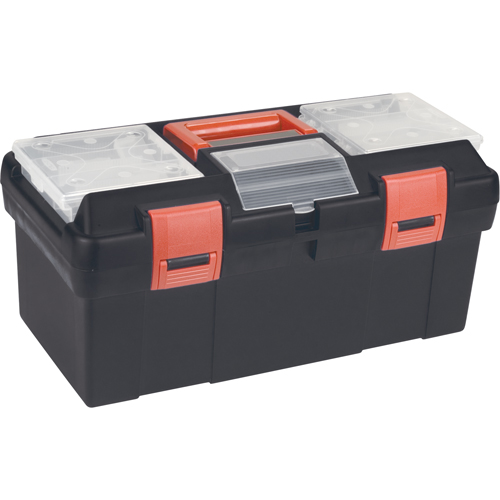 Coffres &agrave; outils en plastique, 17-1/2" la x 9-1/2" p x 8" h, Noir Distribution Industrielle GC