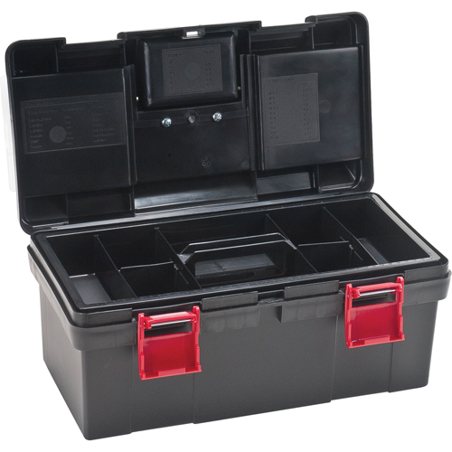 Coffres &agrave; outils en plastique, 17-1/2" la x 9-1/2" p x 8" h, Noir Distribution Industrielle GC