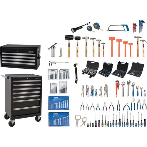 Master Tool Set with Steel Chest and Cart, 236 Pieces Distribution Industrielle GC