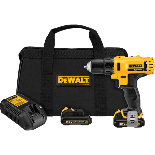 Max Drill Driver Kit, Lithium-Ion, 12 V, 3/8" Chuck, 189 UWO Torque Distribution Industrielle GC