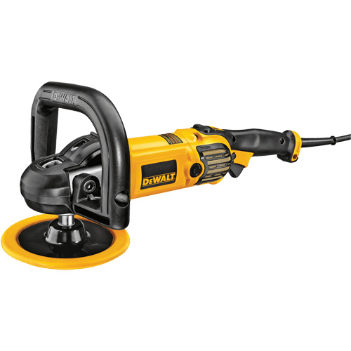 Polisseuse &agrave; vitesse variable avec d&eacute;marrage souple, 9"/7" tampon, 120 V, 12 A, 0-3500 Tr/min &agrave; vide Distribution Industrielle GC