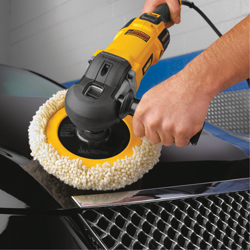 Polisseuse &agrave; vitesse variable avec d&eacute;marrage souple, 9"/7" tampon, 120 V, 12 A, 0-3500 Tr/min &agrave; vide Distribution Industrielle GC
