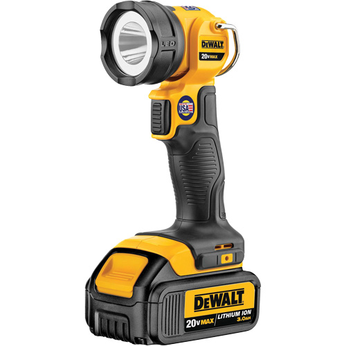 Lampe de travail Max, DEL, 110 lumens, 11 hres de fonctionnement, Bloc-pile Rechargeable, Plastique Distribution Industrielle GC