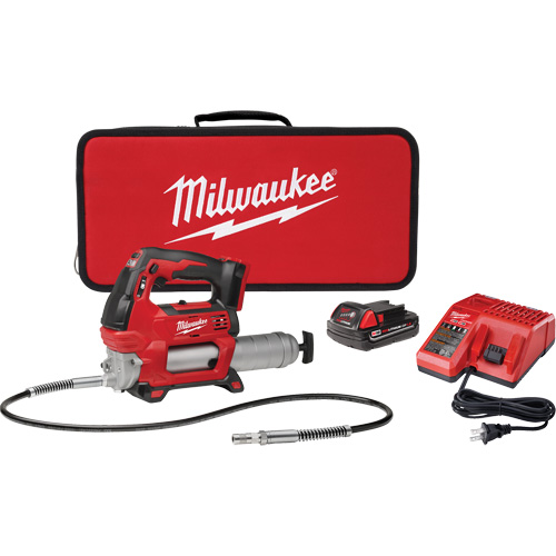 Ensemble de pistolet graisseur sans fil &agrave; deux vitesses M18, Lithium-ion, 18 V Distribution Industrielle GC