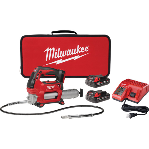 M18 Cordless 2-Speed Grease Gun Kit, Lithium-Ion, 18 V Distribution Industrielle GC