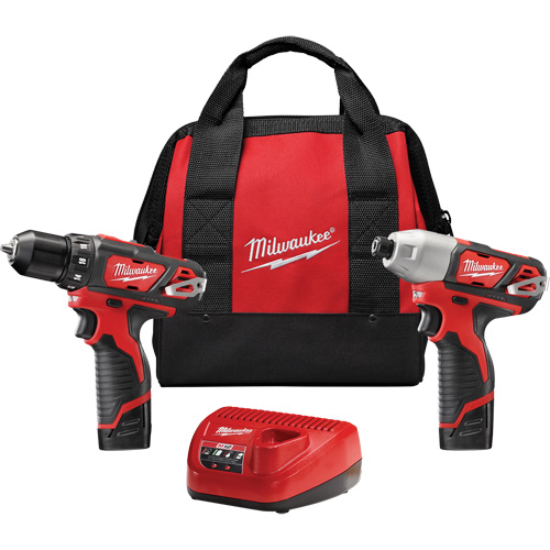 M12 Cordless 2-Tool Combo Kit, Lithium-Ion, 12 V Distribution Industrielle GC