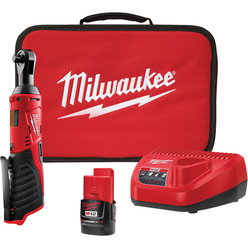 M12 Cordless Ratchet Kit, 12 V, 3/8" Drive Distribution Industrielle GC