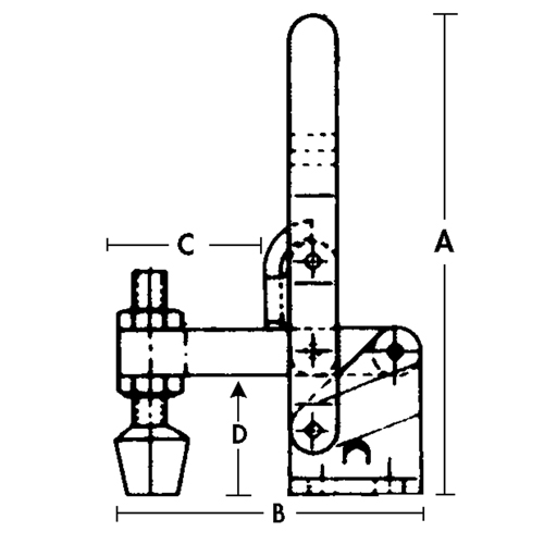 Vertical Hold-Down Clamps - 201 Series Distribution Industrielle GC