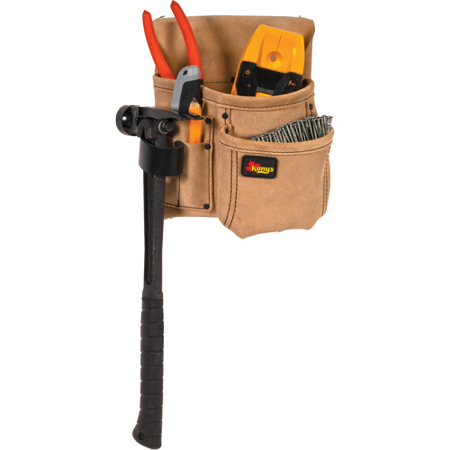 Half Carpenter Apron, Multiple Tool Holder, Leather, 4 Pockets Distribution Industrielle GC