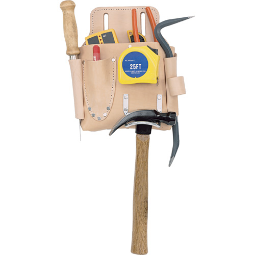 Drywall Tool Pouch, Tool Holder, Leather, 7 Pockets Distribution Industrielle GC