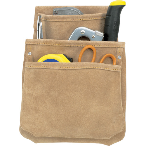 Sac Pour Pl&acirc;trier, Porte-outil multiple, Cuir, 3 Poches Distribution Industrielle GC