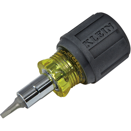Tournevis multi embouts court a/pointe carr&eacute;e, 3-1/5" lo, Prise Coussin&eacute;e Distribution Industrielle GC