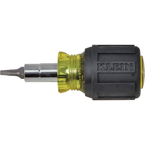Tournevis multi embouts court a/pointe carr&eacute;e, 3-1/5" lo, Prise Coussin&eacute;e Distribution Industrielle GC