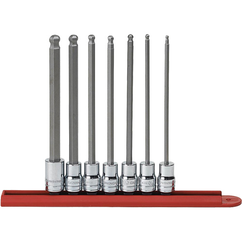 SAE Long Ball End Bit Socket Set, Hex, 3/8" Drive, 7 Pcs Distribution Industrielle GC