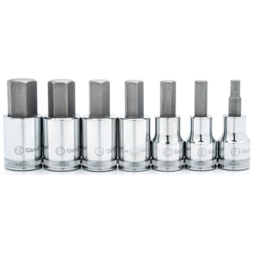 Metric Bit Socket Set, Hex, 1/2" Drive, 7 Pcs Distribution Industrielle GC