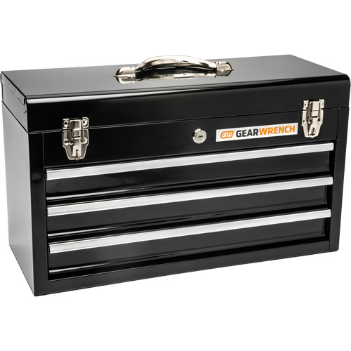 Portable Tool Box, 20" W, 3 Drawers, Black Distribution Industrielle GC