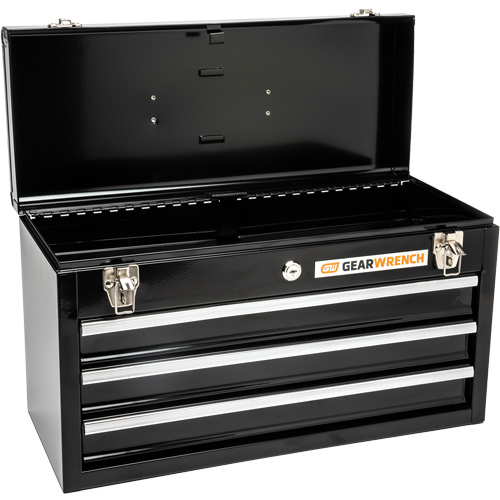 Portable Tool Box, 20" W, 3 Drawers, Black Distribution Industrielle GC
