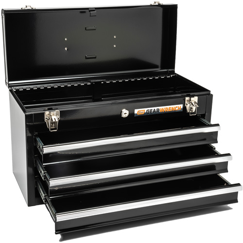 Portable Tool Box, 20" W, 3 Drawers, Black Distribution Industrielle GC