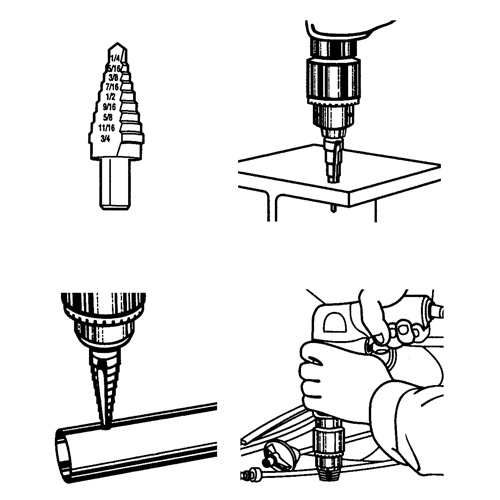 Step Drills, 1/32" Increments Distribution Industrielle GC