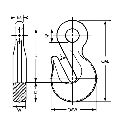 Crochet parall&egrave;le &agrave; œil Cam-Alloy Distribution Industrielle GC