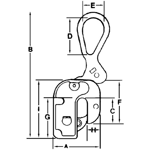 GX Structural Short Leg Plate Clamp, 2000 lbs. (1 tons), 1/16" - 3/4" Jaw Opening Distribution Industrielle GC