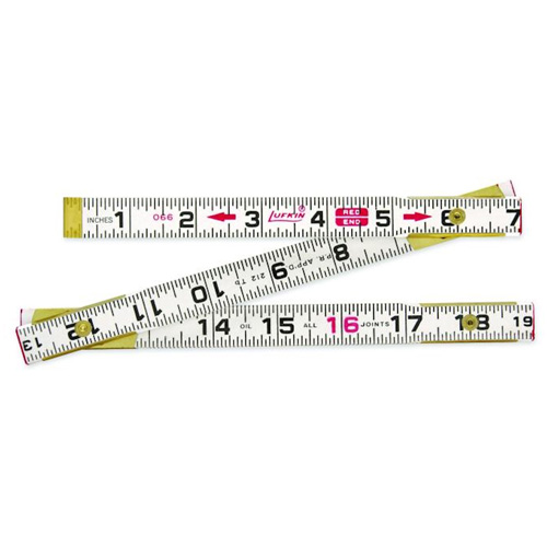 R&egrave;gle Red End, 2 m lo, Bois, Graduations de 1 mm Distribution Industrielle GC
