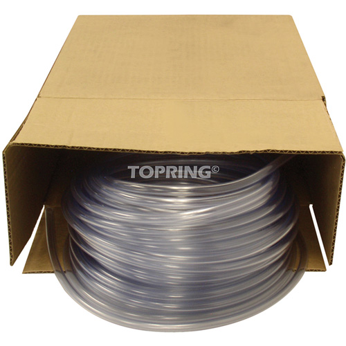 Tubing, Air/Water, 0.625" OD x 100' L, PVC, Clear, 30 PSI @ 20°C Distribution Industrielle GC