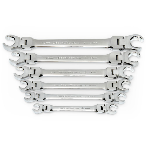 Wrench Set, Flare Nut/Flex Head, 6 Pieces, Metric Distribution Industrielle GC