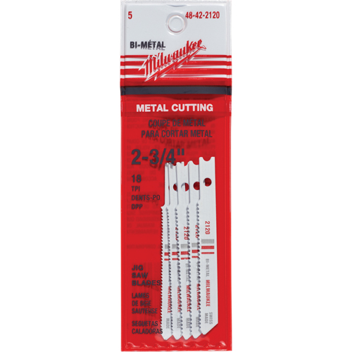 Lames de scie sauteuse, Bim&eacute;tal, Tige en U, 2-3/4" lo, 18 dents par pouce Distribution Industrielle GC