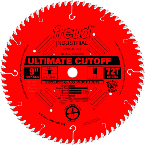 TCS Industrial Saw Blade - Crosscut & Finishing, 9", 72 Teeth, Wood Use Distribution Industrielle GC