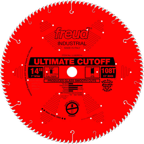 Lames de scie industrielle TCS - finition et coupe en travers, 14", 108 dents, Pour Bois Distribution Industrielle GC