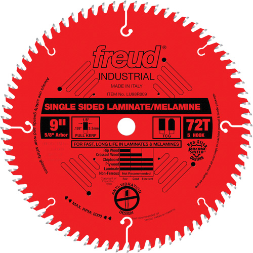 TCS Industrial Saw Blade - Chipboard, 9", 72 Teeth, Laminate Use Distribution Industrielle GC