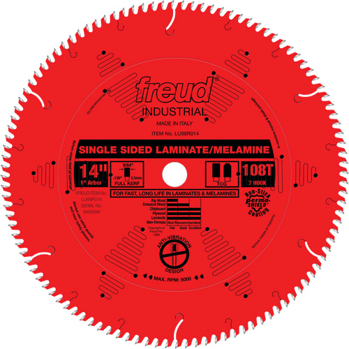 TCS Industrial Saw Blade - Chipboard, 14", 108 Teeth, Laminate Use Distribution Industrielle GC