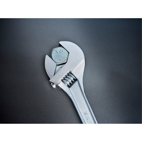 Cl&eacute; &agrave; manche conique r&eacute;glable — emball&eacute; sur carte, 15" lo, la max. 1-11/16"/43 mm, Chrome/Poli Distribution Industrielle GC