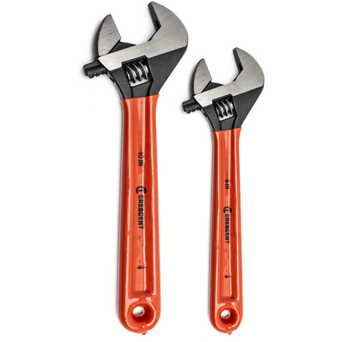 Black Oxide Wrench Set with Cushion Grips, Adjustable, 2 Pieces, Imperial and Metric Distribution Industrielle GC