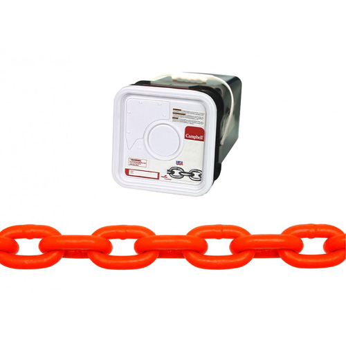 Chaîne haute r&eacute;sistance, Acier au carbone, 5/16" x 60' (18,3 m) l, Calibre 43, Charge d'utilisation 3900 lb (1,95 tonne) Distribution Industrielle GC