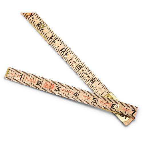 Red End&reg; Oversized Brick Mason Rule, 6' L, Wood, 1/16" Graduations Distribution Industrielle GC