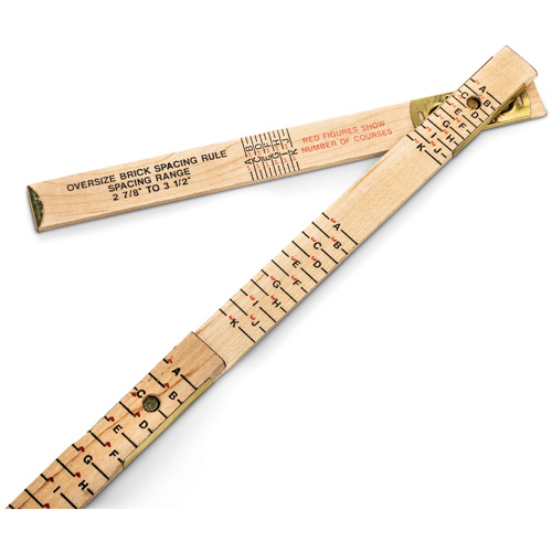 Red End&reg; Oversized Brick Mason Rule, 6' L, Wood, 1/16" Graduations Distribution Industrielle GC
